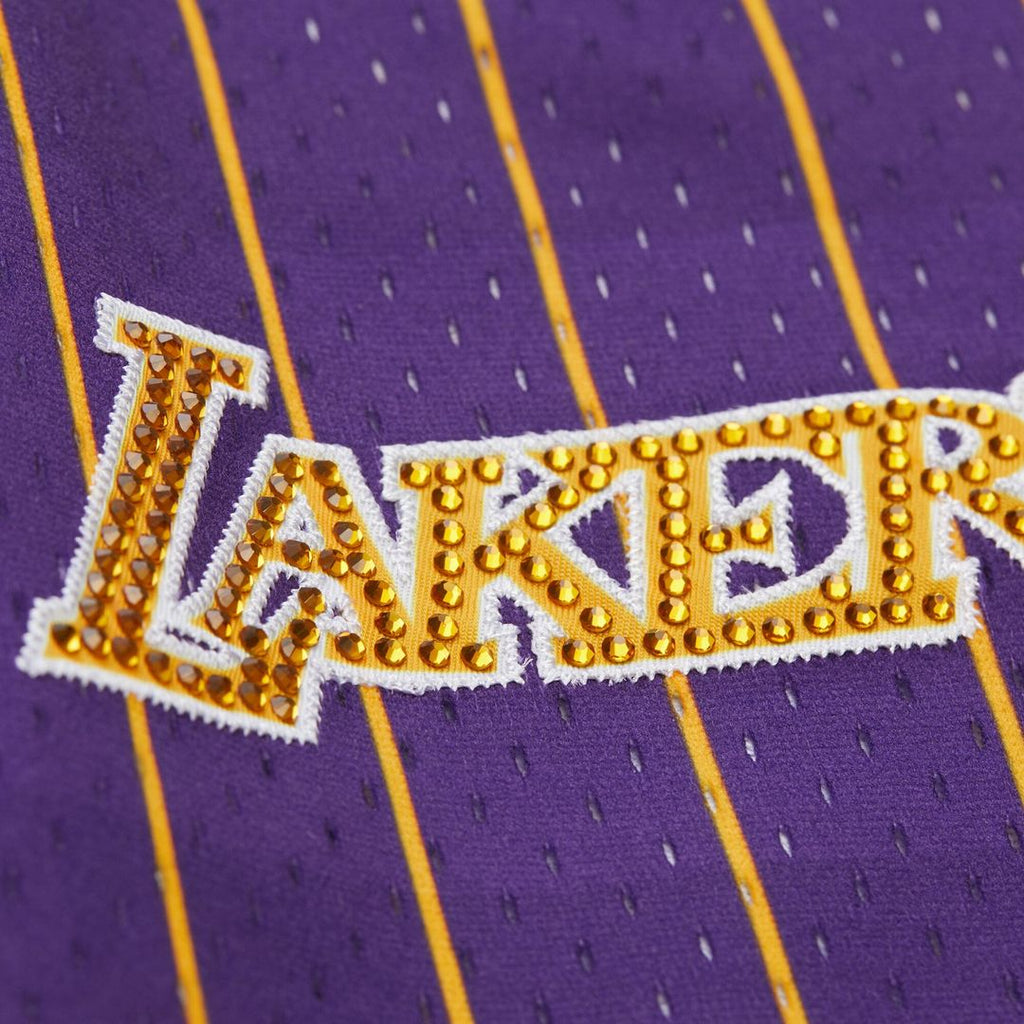 Los Angeles Lakers Mitchell & Ness x DANNIJO Women's Fashion Baseball Jersey - Purple