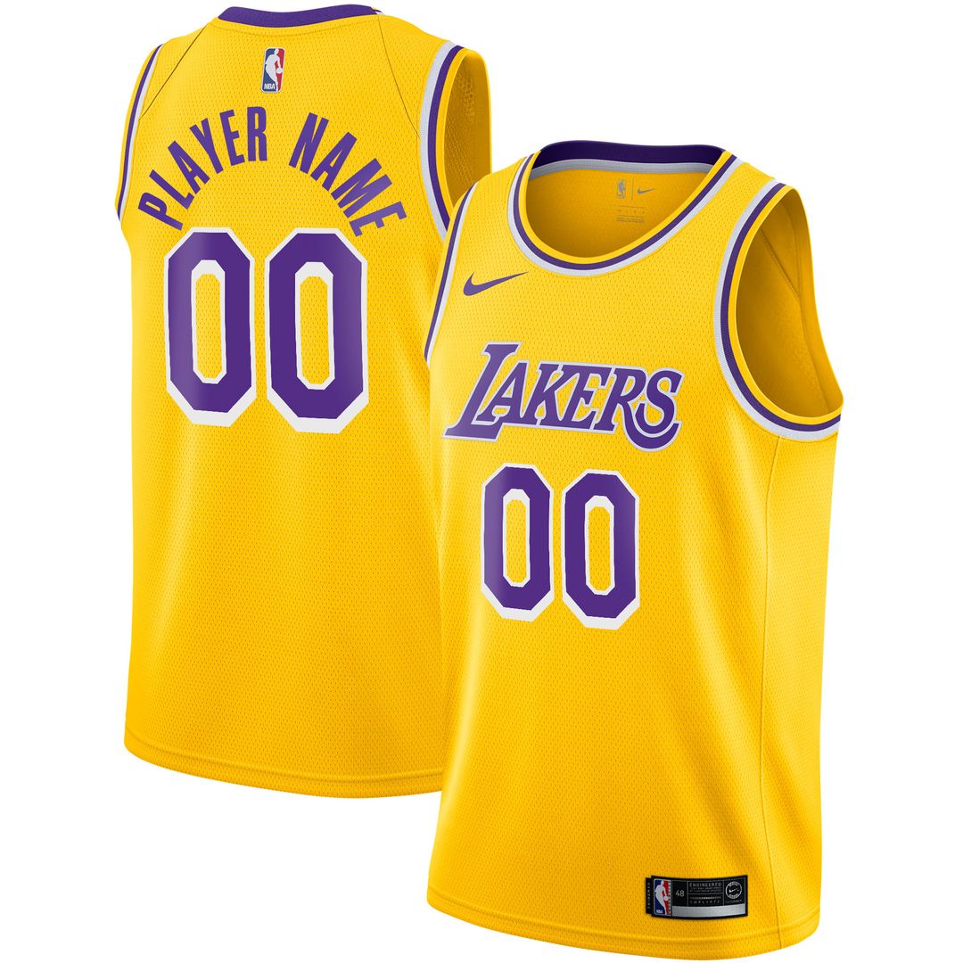 Los Angeles Lakers Nike 2020/21 Swingman Custom Jersey - Association Edition - White