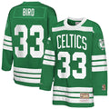 Boston Celtics Larry Bird Mitchell & Ness Youth Maxxed Out 2.0 Fashion Hockey Jersey - Kelly Green