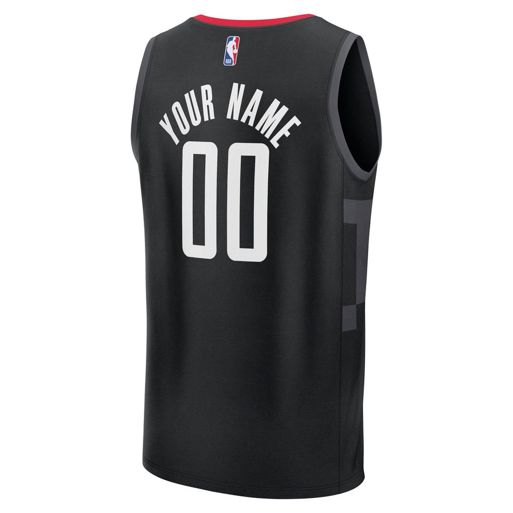 Houston Rockets Fanatics Youth Fast Break Custom Jersey - Statement Edition - Black