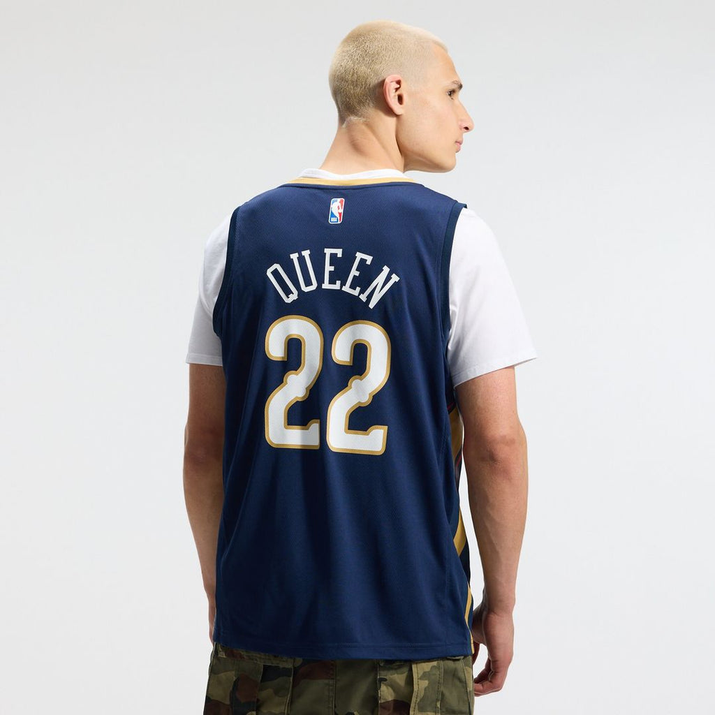 New Orleans Pelicans Derik Queen Fanatics Fast Break Replica Jersey - Icon Edition - Navy