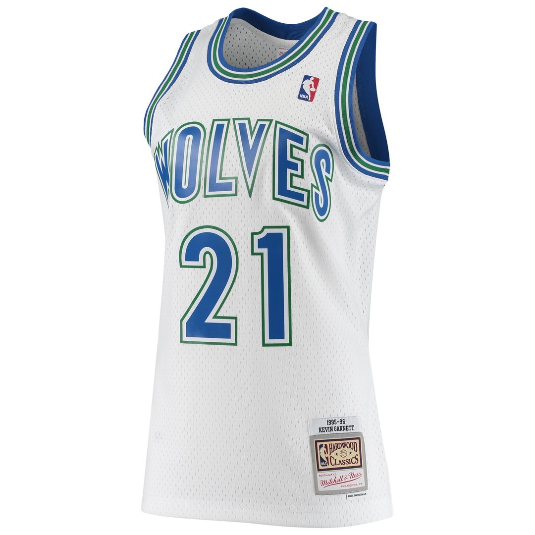 Minnesota Timberwolves Kevin Garnett Mitchell & Ness 1995/96 Hardwood Classics Swingman Jersey - White