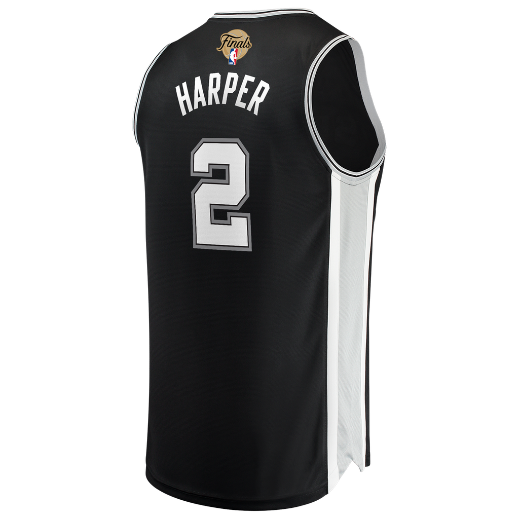 San Antonio Spurs Dylan Harper Fanatics 2026 NBA Finals Patch Fast Break Jersey - Icon Edition - Black