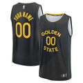 Golden State Warriors Fanatics Youth Fast Break Custom Replica Jersey - Black - Statement Edition
