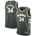 Milwaukee Bucks Giannis Antetokounmpo Nike Youth Swingman Jersey - Icon Edition - Hunter Green