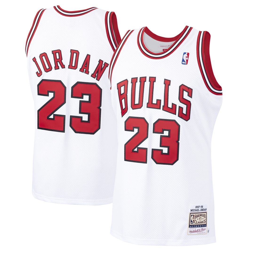 Chicago Bulls Michael Jordan Mitchell & Ness 1997/98 Hardwood Classics Authentic Jersey - White