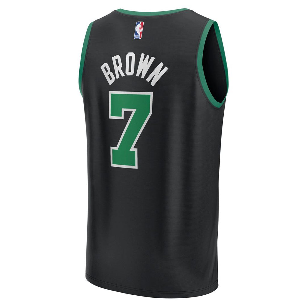Boston Celtics Jaylen Brown Fanatics Youth Fast Break Replica Player Jersey - Statement Edition - Black