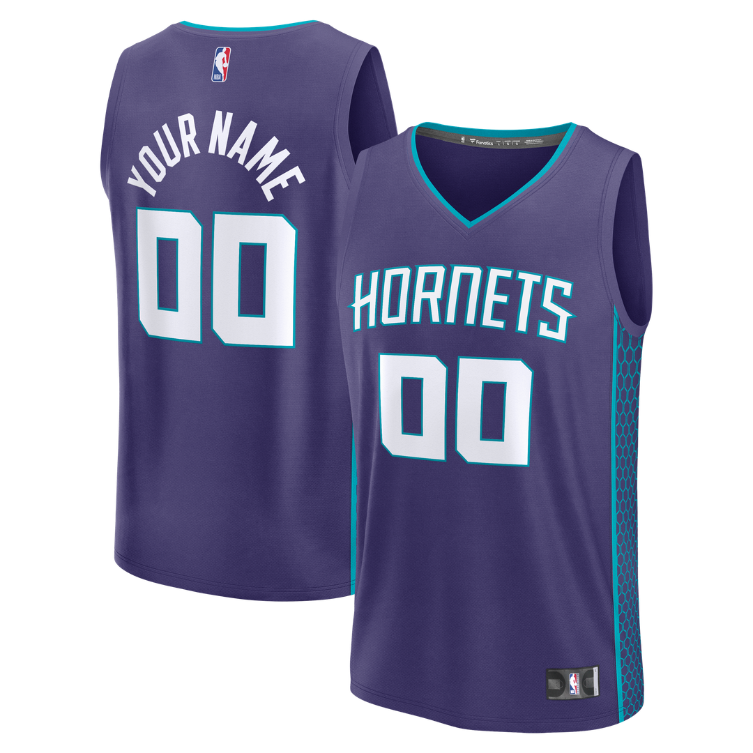 Charlotte Hornets Fanatics Fast Break Custom Jersey - Icon Edition - Teal