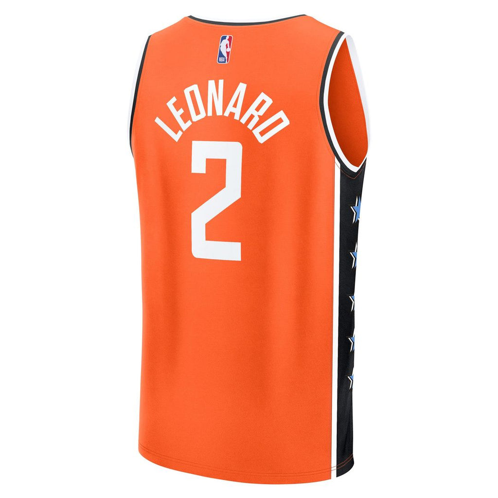 LA Clippers Kawhi Leonard Fanatics 2025/26 City Edition Fast Break Jersey - Orange