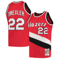 Portland Trail Blazers Clyde Drexler Mitchell & Ness 1983/84 Hardwood Classics Swingman Jersey - Red