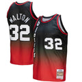 Portland Trail Blazers Bill Walton Mitchell & Ness 1976/77 Hardwood Classics Fadeaway Swingman Player Jersey - Red/Black