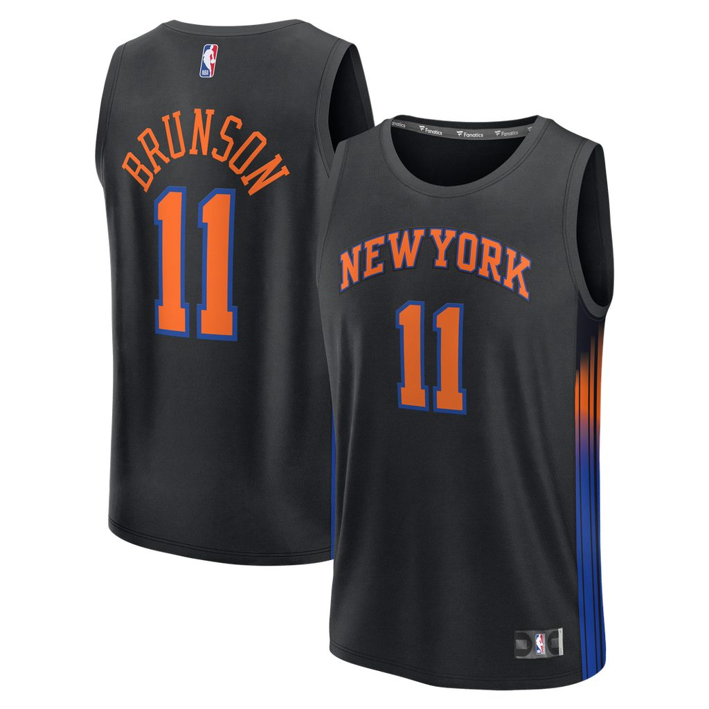 New York Knicks Jalen Brunson Fanatics Fast Break Jersey - Statement Edition - Black