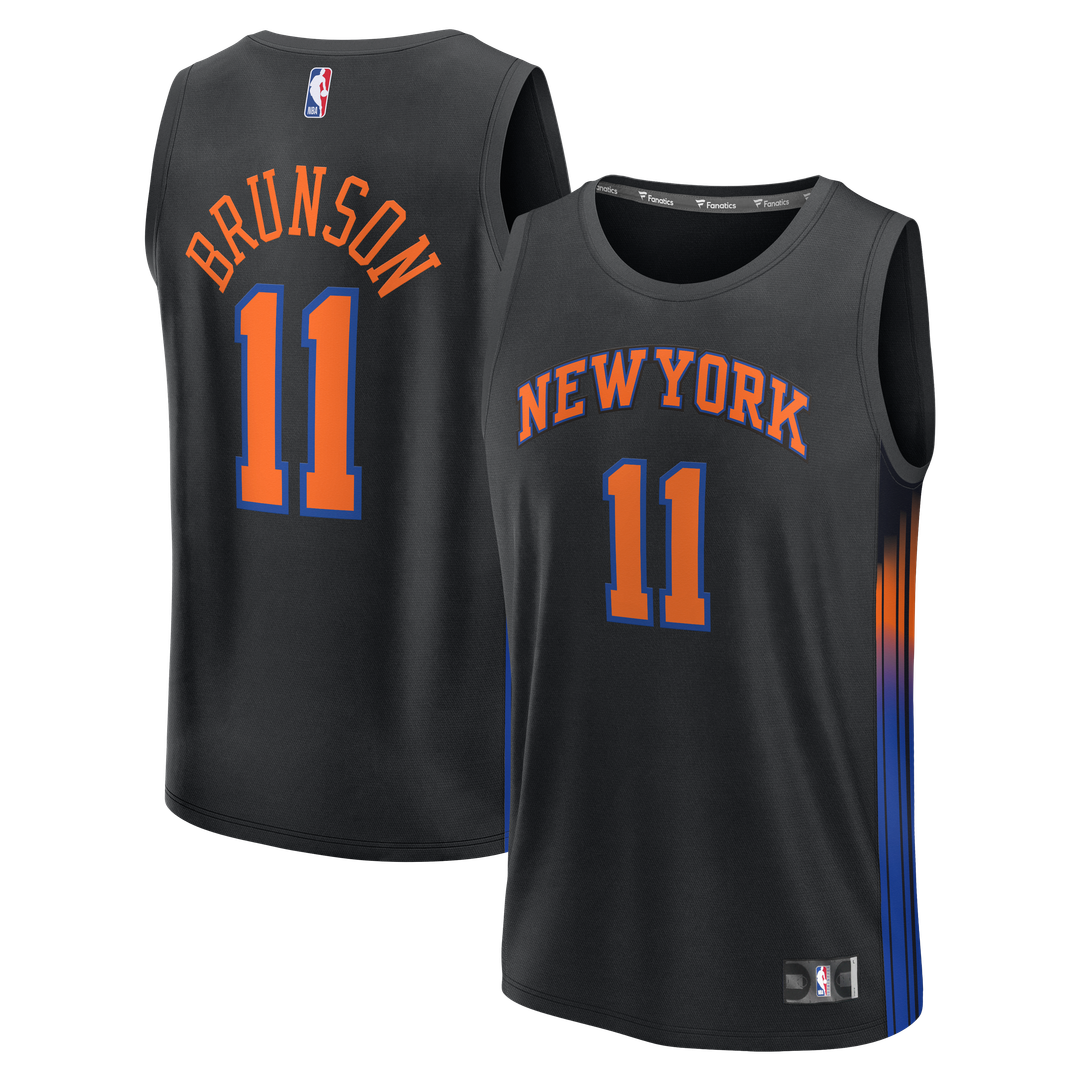 New York Knicks Jalen Brunson Fanatics Fast Break Jersey - Statement Edition - Black