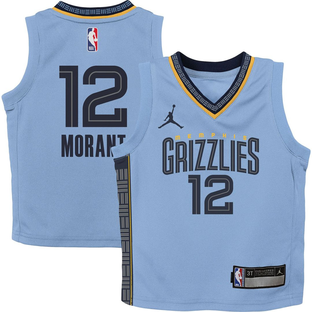 Memphis Grizzlies Ja Morant Jordan Brand Preschool 2022/23 Statement Edition Jersey - Light Blue