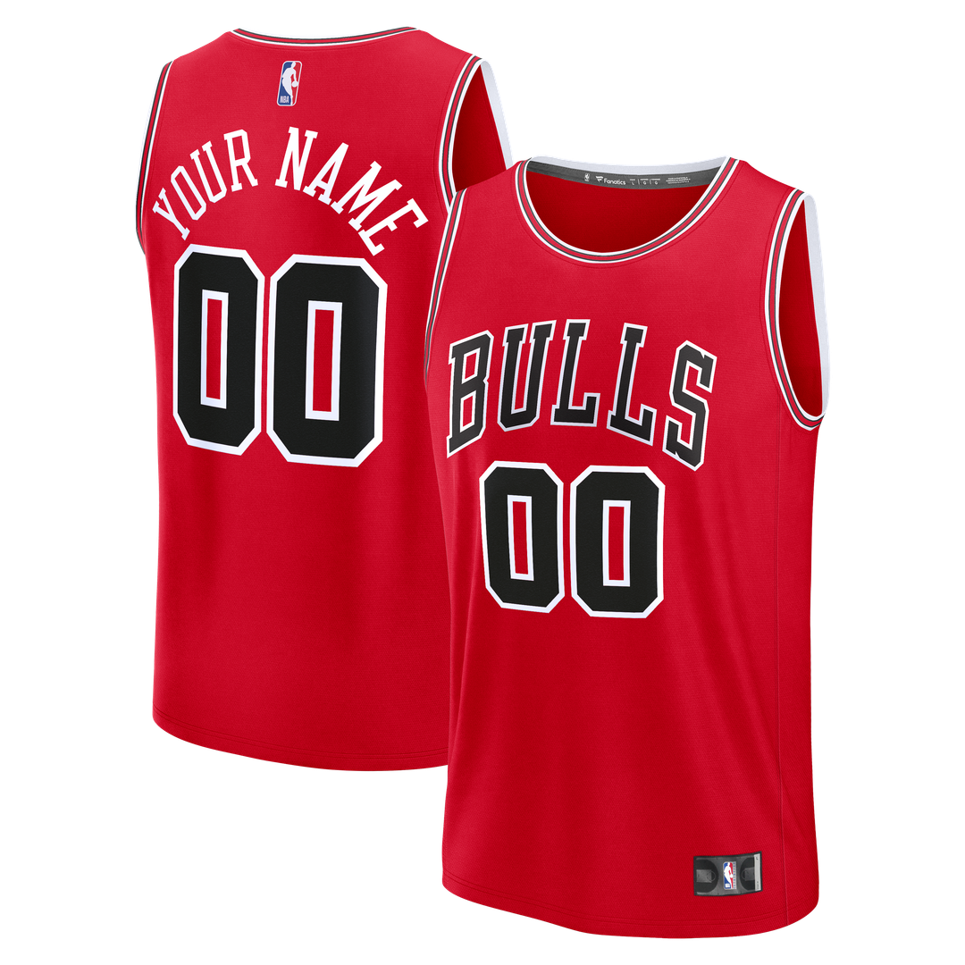 Chicago Bulls Fanatics Youth Fast Break Custom Jersey - Statement Edition - Black