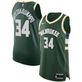 Milwaukee Bucks Giannis Antetokounmpo Nike Authentic Jersey - Icon Edition - Hunter Green