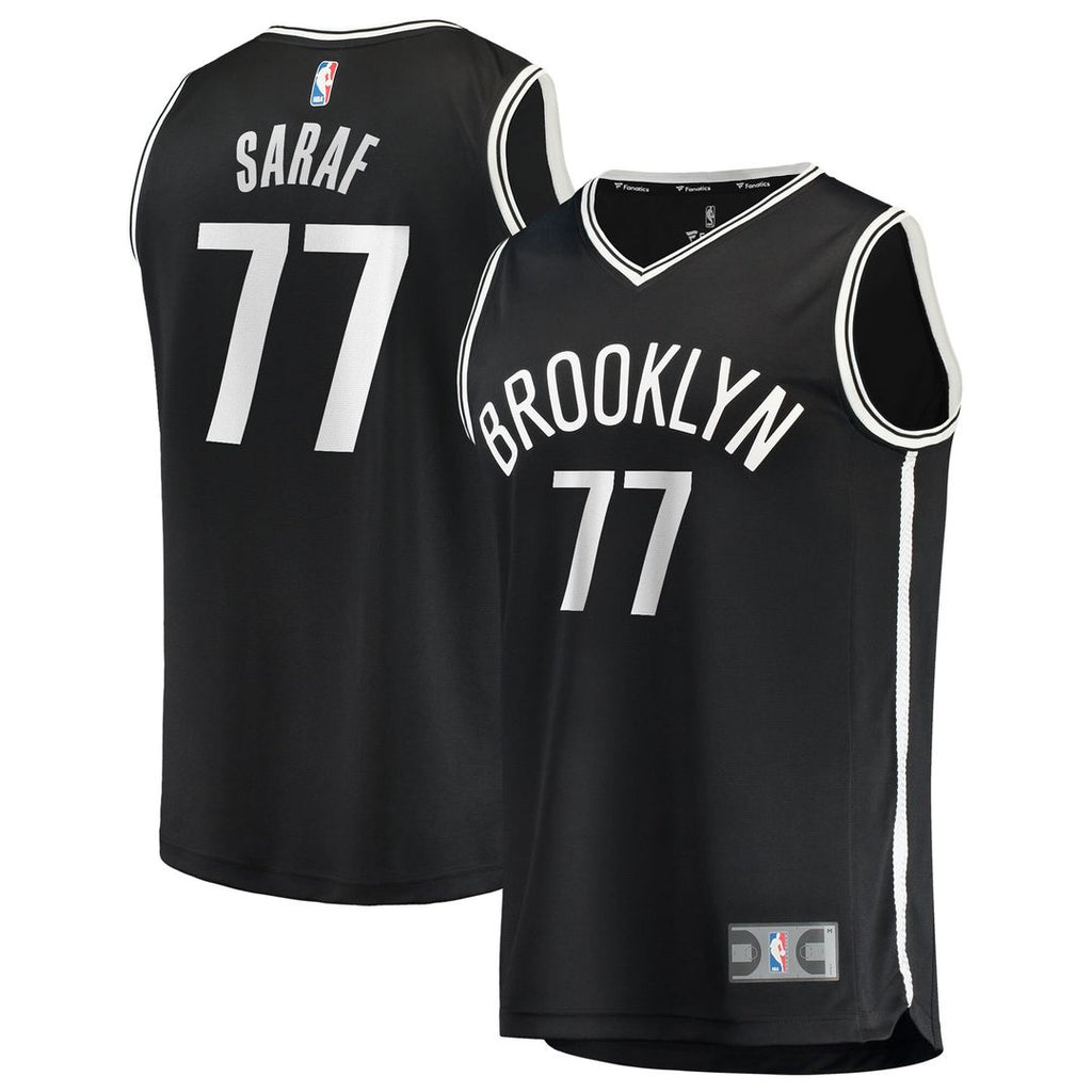 Brooklyn Nets Ben Saraf Fanatics Youth Fast Break Replica Jersey - Black - Icon Edition