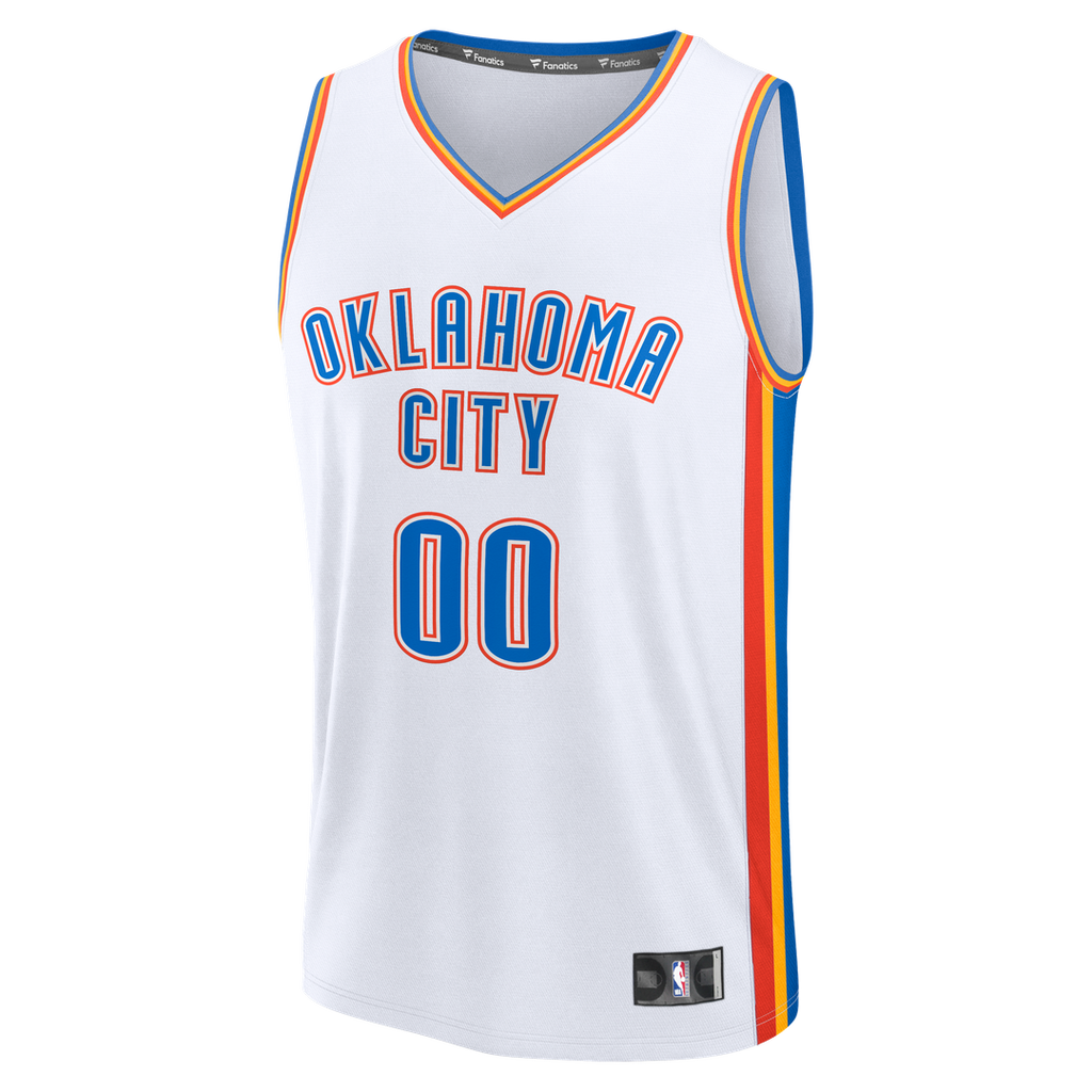 Oklahoma City Thunder Fanatics Youth Fast Break Custom Replica Jersey - Blue - Icon Edition