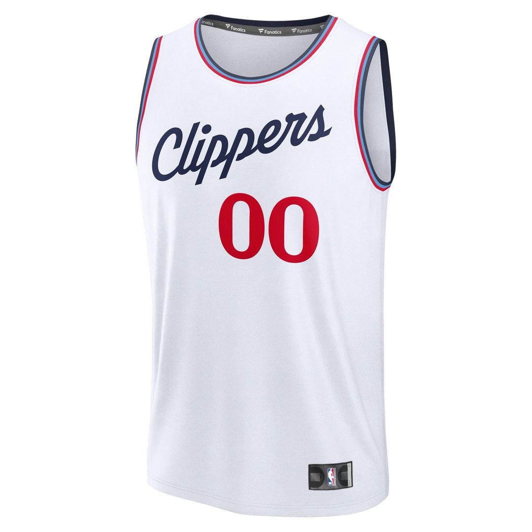 LA Clippers Fanatics Youth Fast Break Custom Replica Jersey - Navy - Icon Edition
