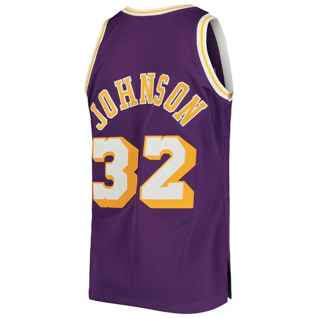 Los Angeles Lakers Magic Johnson Mitchell & Ness 1984/85 Hardwood Classics Authentic Jersey - Purple