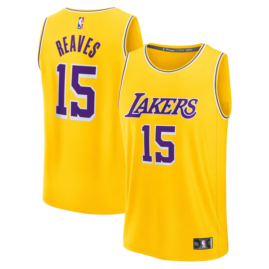 Los Angeles Lakers Austin Reaves Fanatics Fast Break Replica Jersey - Gold - Icon Edition
