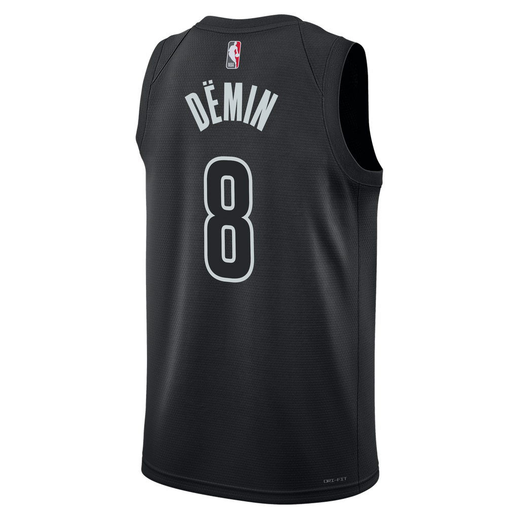 Brooklyn Nets Egor Dëmin Jordan Brand Unisex Swingman Jersey - Statement Edition - Black