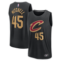 Cleveland Cavaliers Donovan Mitchell Fanatics Youth Fast Break Replica Jersey - Black - Statement Edition