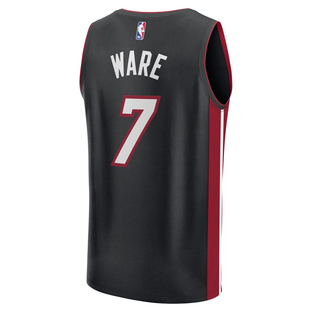 Miami Heat Kel'el Ware Fanatics Youth Fast Break Replica Player Jersey - Icon Edition - Black