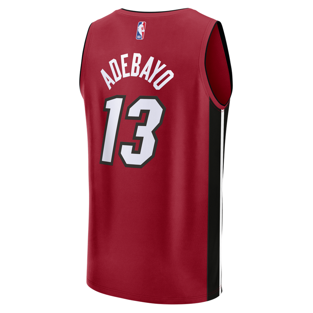 Miami Heat Bam Adebayo Fanatics Fast Break Replica Player Jersey - Statement Edition - Red