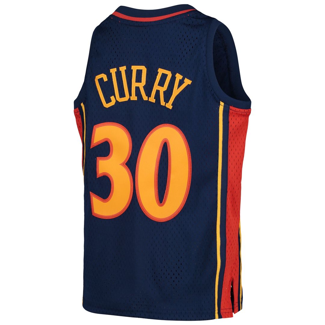 Golden State Warriors Stephen Curry Mitchell & Ness Youth 2009 - 10 Hardwood Classics Swingman Jersey - White