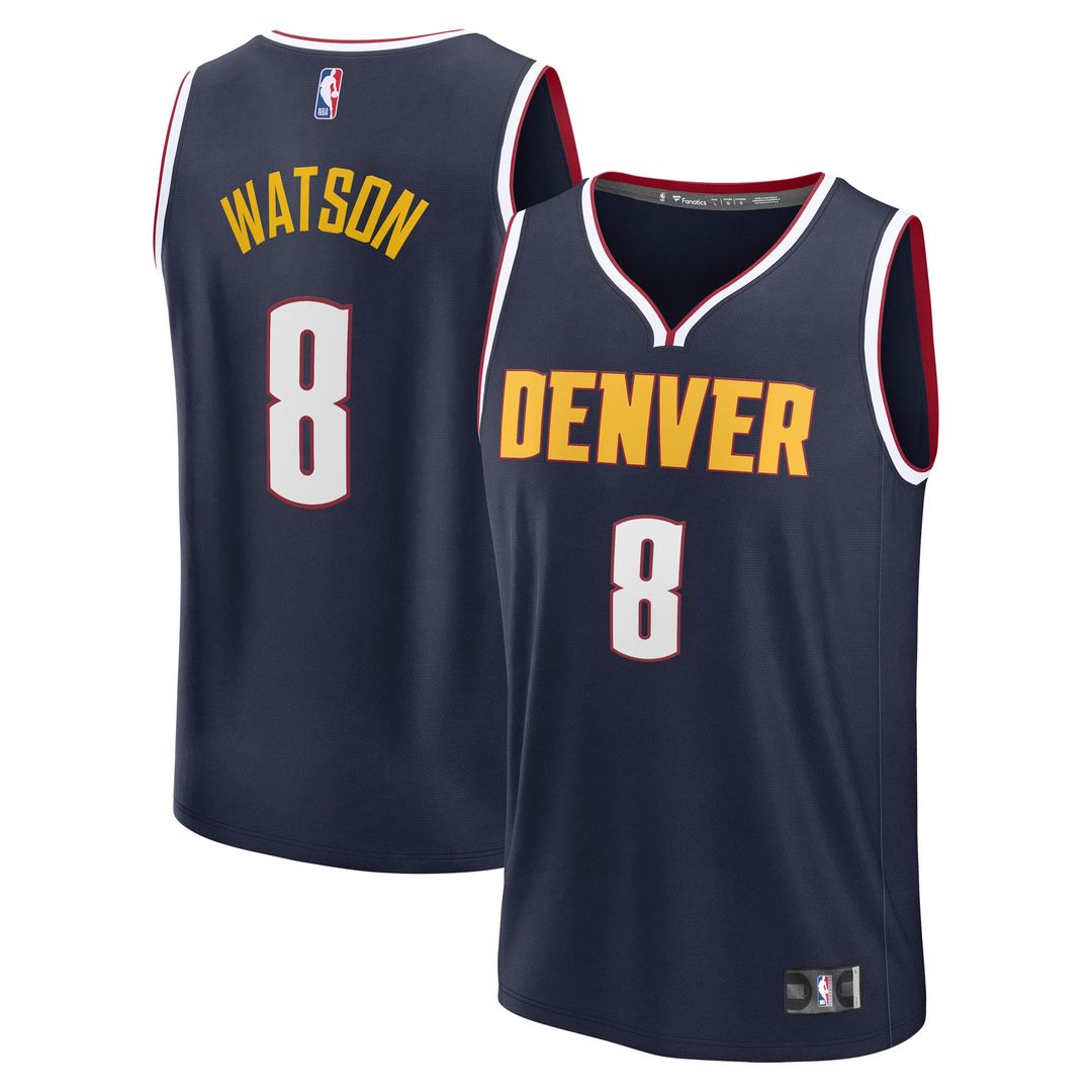 Denver Nuggets Peyton Watson Fanatics Fast Break Replica Player Jersey - Icon Edition - Navy