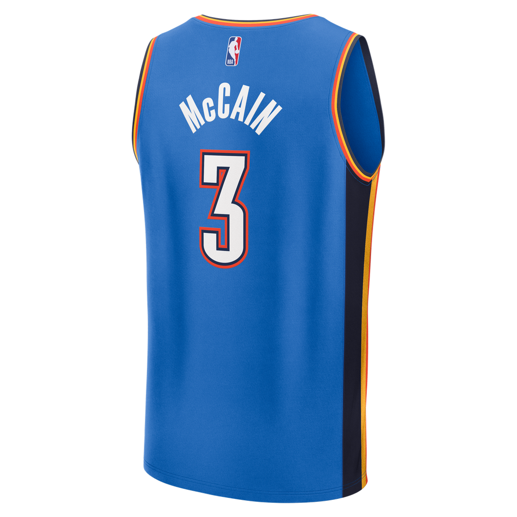 Oklahoma City Thunder Jared McCain Fanatics Youth Fast Break Jersey - Icon Edition - Blue