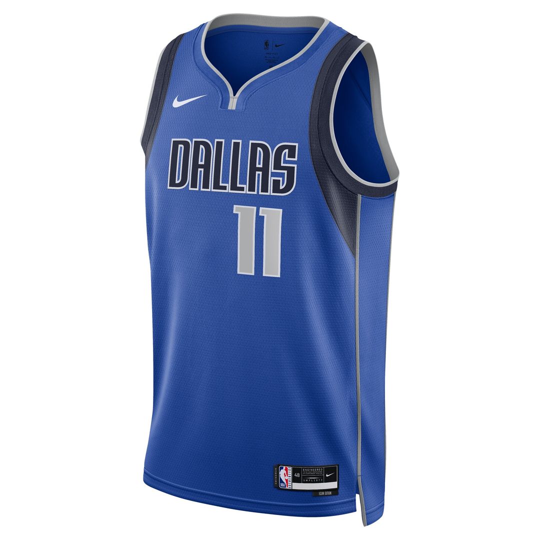 Dallas Mavericks Kyrie Irving Nike Unisex Badge Swingman Replica Jersey - Icon Edition - Blue