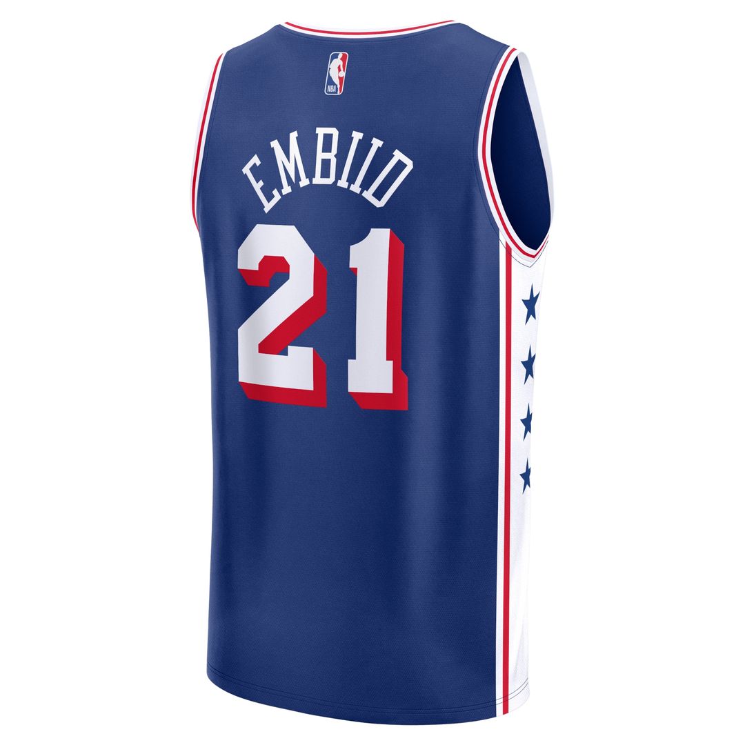 Philadelphia 76ers Joel Embiid Fanatics Fast Break Replica Jersey - Icon Edition - Royal