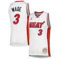 Miami Heat Dwyane Wade Mitchell & Ness 2005/06 Hardwood Classics Swingman Jersey - White