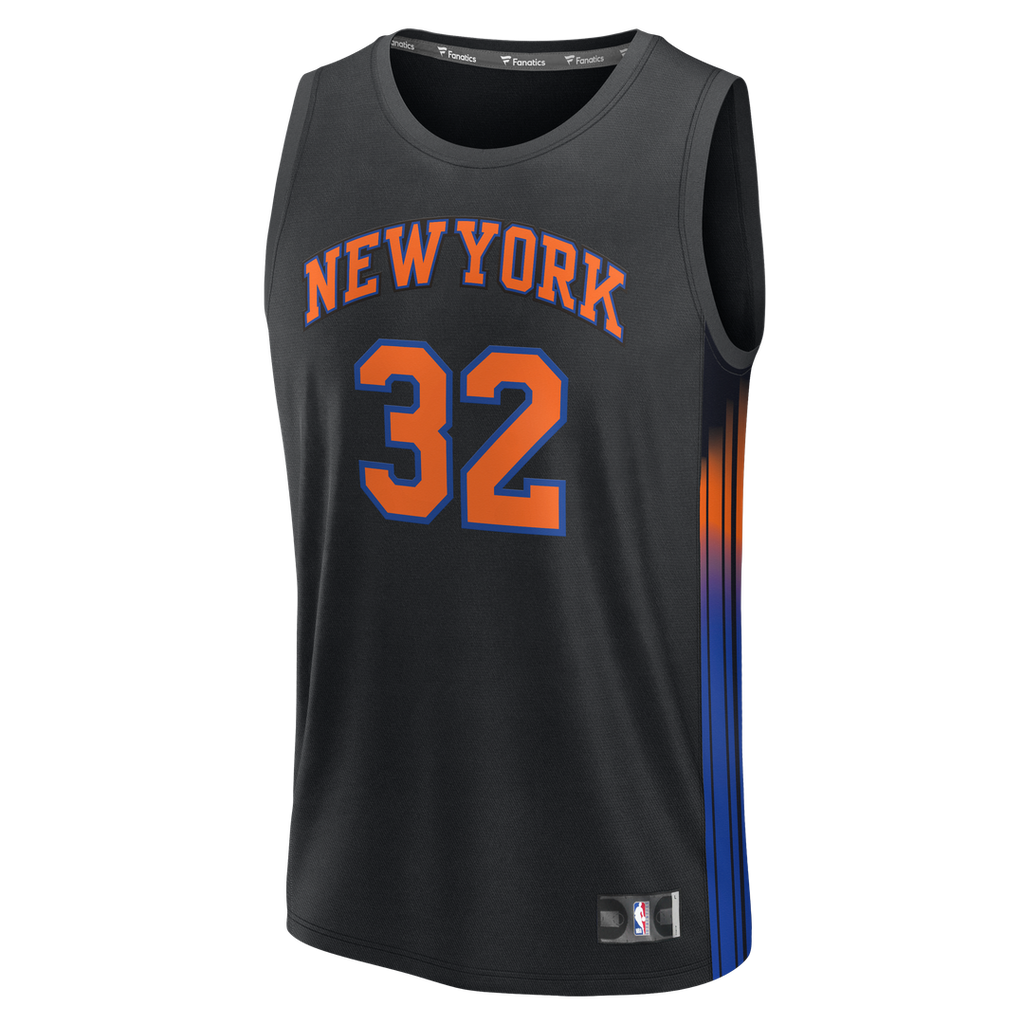 New York Knicks Karl - Anthony Towns Fanatics Youth Fast Break Jersey - Statement Edition - Black
