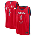 New Orleans Pelicans Zion Williamson Fanatics Fast Break Replica Player Jersey - Statement Edition - Red