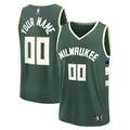 Milwaukee Bucks Fanatics Fast Break Custom Jersey - Icon Edition - Green