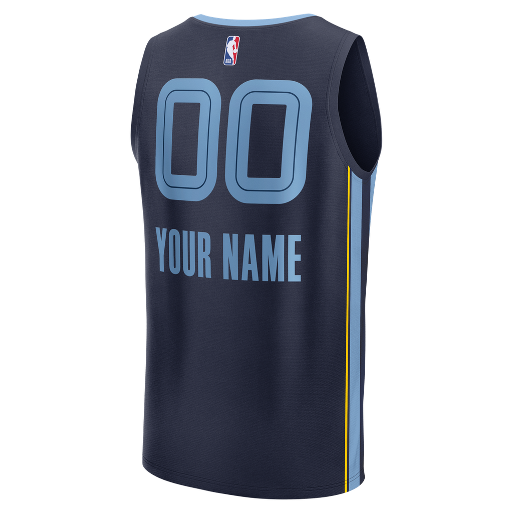 Memphis Grizzlies Fanatics Youth Fast Break Custom Jersey - Statement Edition - Light Blue