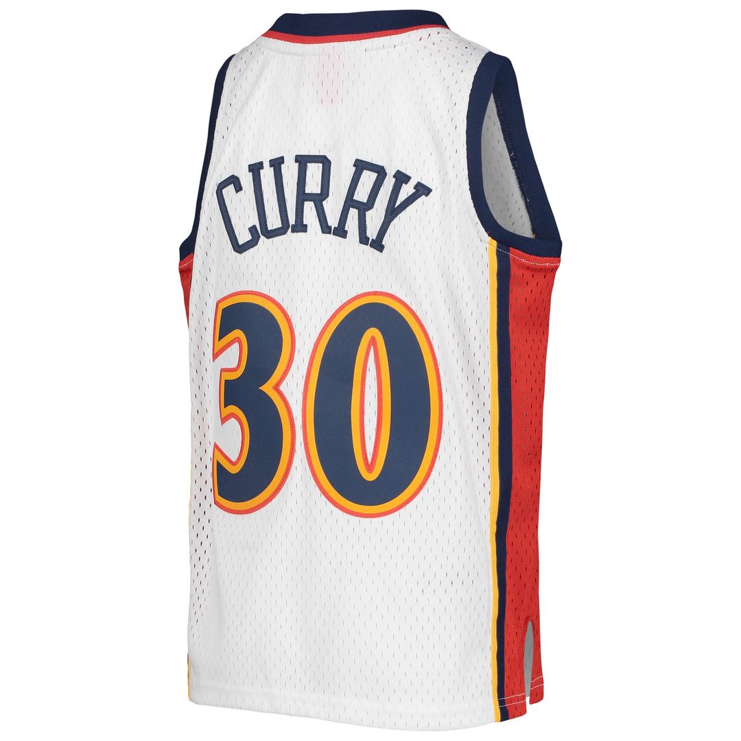 Golden State Warriors Stephen Curry Mitchell & Ness Youth 2009 - 10 Hardwood Classics Swingman Throwback Jersey - Navy