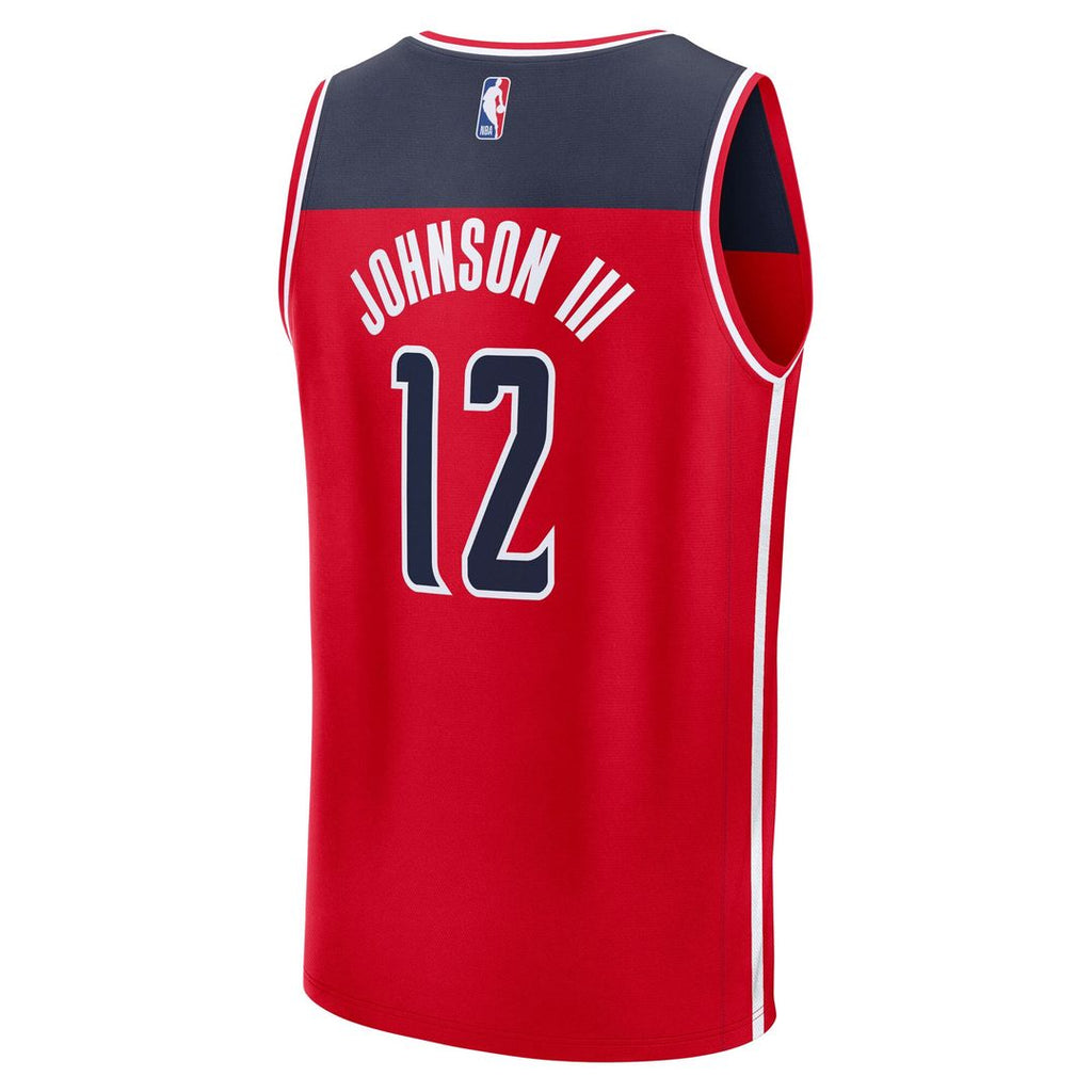 Washington Wizards Tre Johnson III Fanatics 2025 NBA Draft First Round Pick Fast Break Replica Jersey - Icon Edition - Red