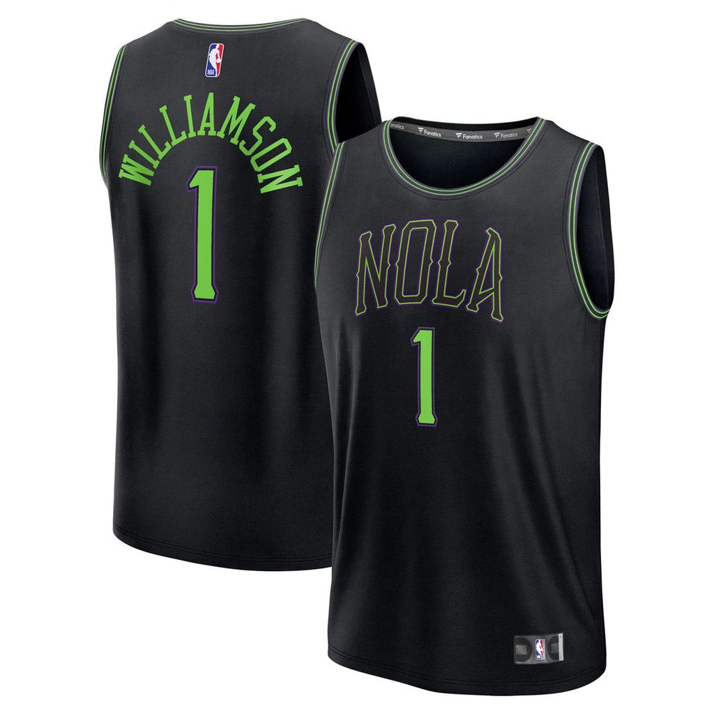 New Orleans Pelicans Zion Williamson Fanatics Youth Fast Break Jersey - City Edition - Black