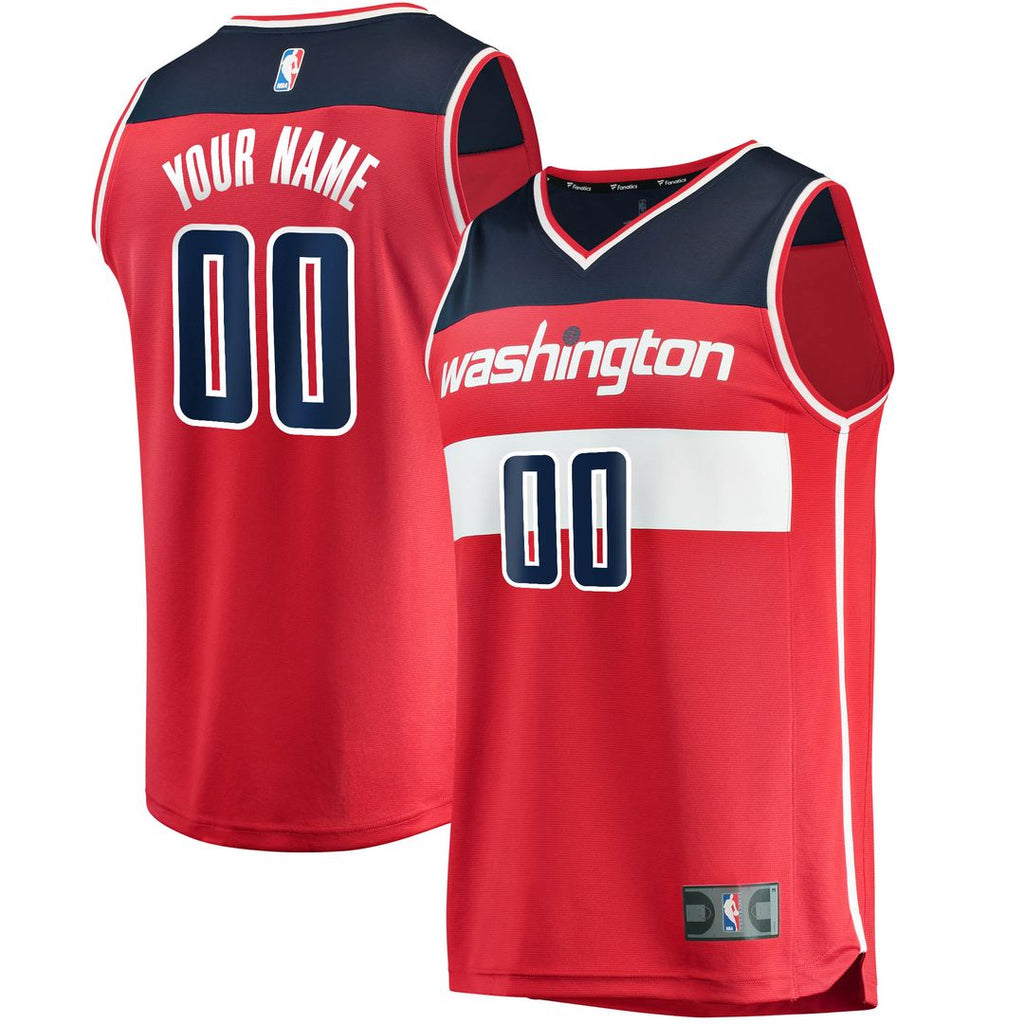 Washington Wizards Fanatics Youth Fast Break Custom Replica Jersey Red - Icon Edition
