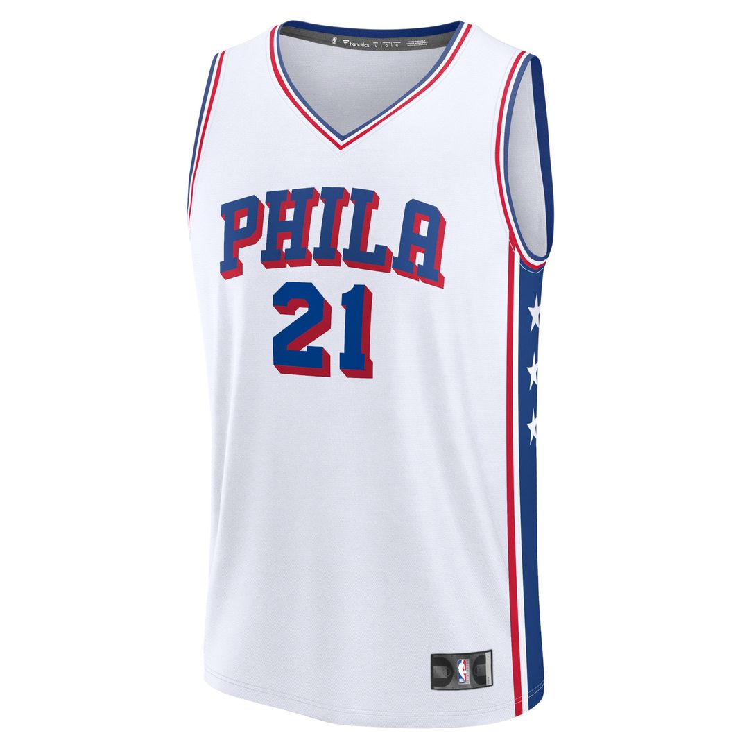 Philadelphia 76ers Joel Embiid Fanatics Fast Break Replica Jersey - Association Edition - White