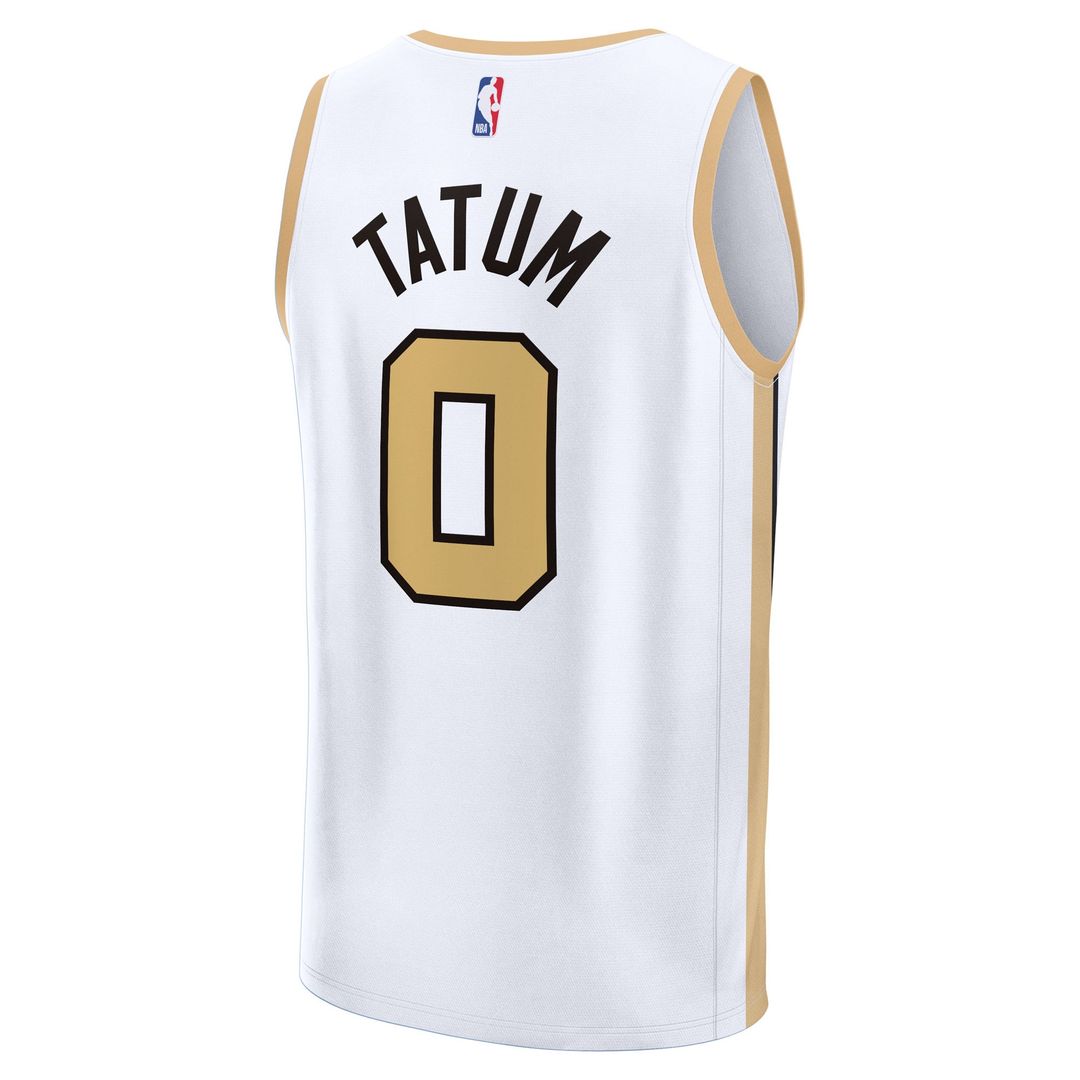 Boston Celtics Jayson Tatum Fanatics Youth 2025/26 City Edition Fast Break Jersey - White