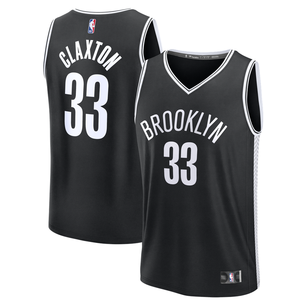 Brooklyn Nets Nic Claxton Fanatics Fast Break Replica Jersey - Black - Icon Edition
