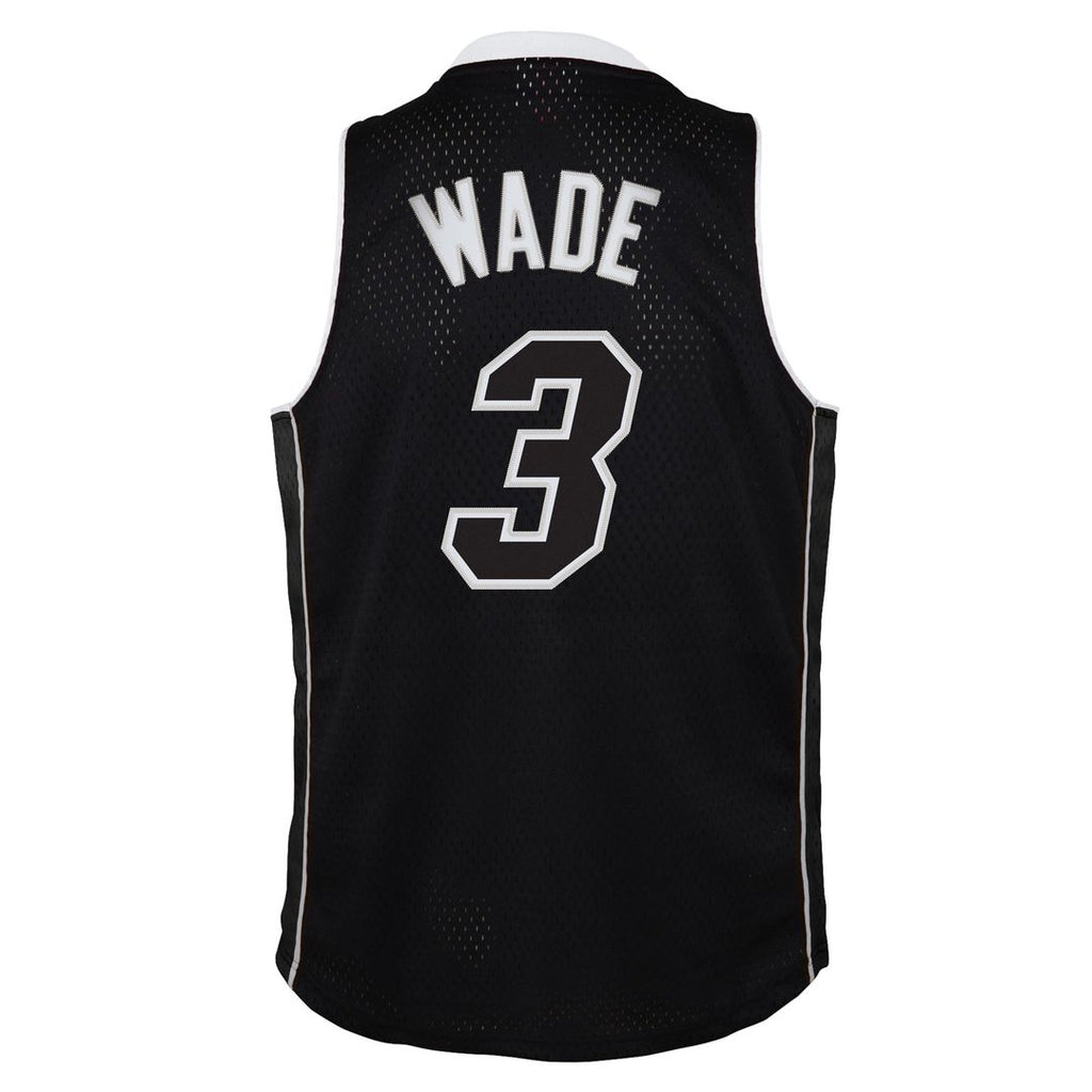 Miami Heat Dwyane Wade Mitchell & Ness Youth 2011/12 Hardwood Classics Swingman Alternate Jersey - Black