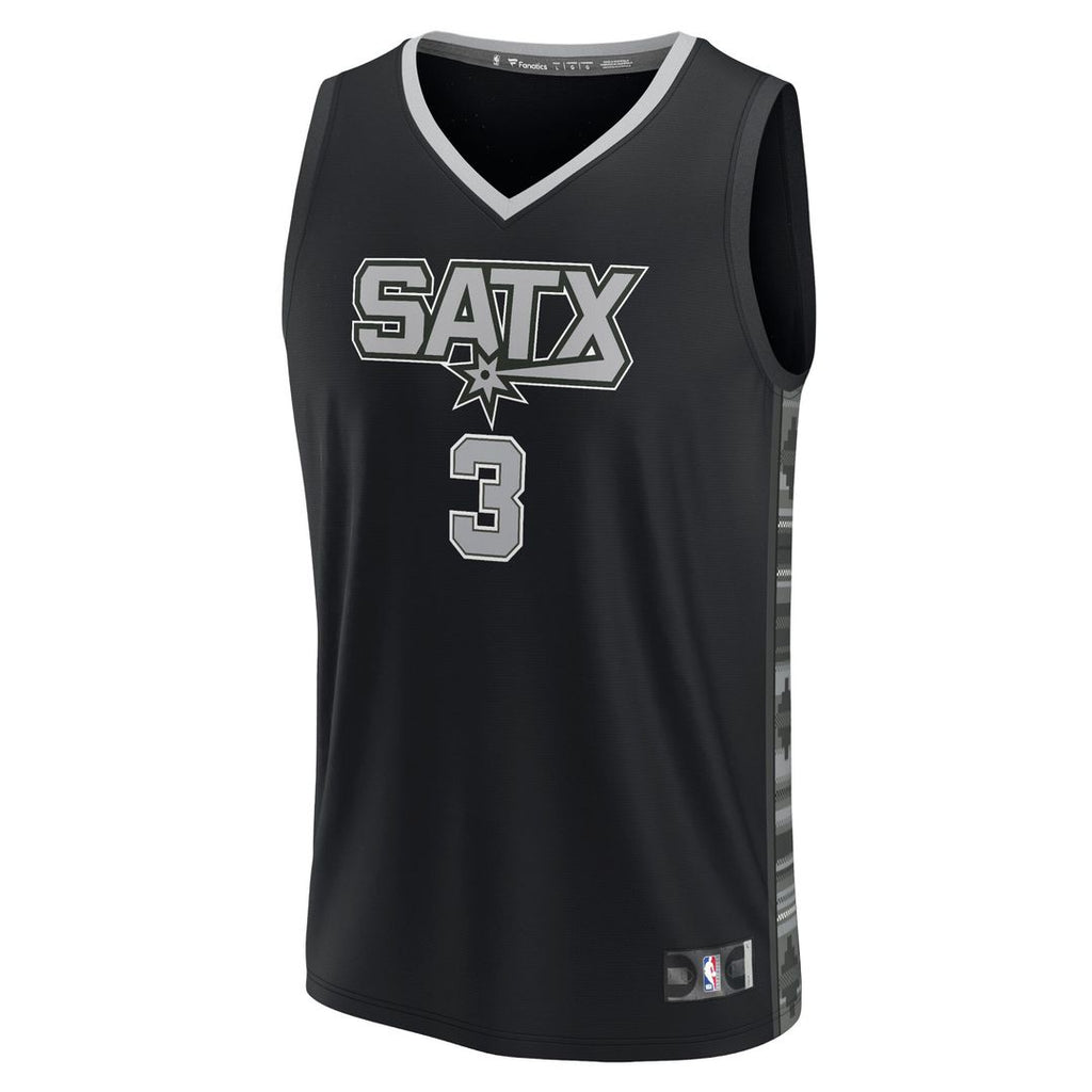 San Antonio Spurs Keldon Johnson Fanatics Fast Break Replica Player Jersey - Statement Edition - Black