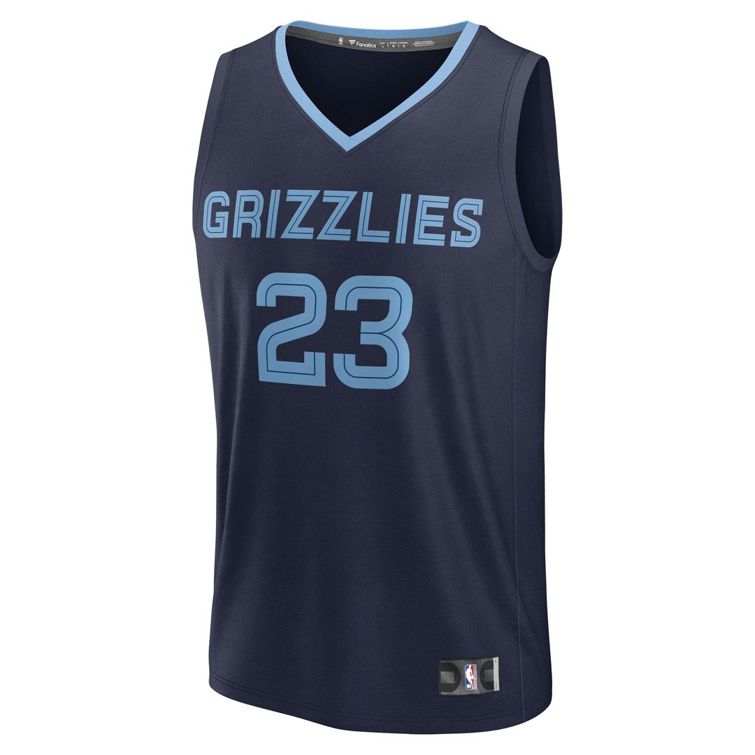 Memphis Grizzlies Cedric Coward Fanatics 2025 NBA Draft First Round Pick Fast Break Replica Jersey - Icon Edition - Navy