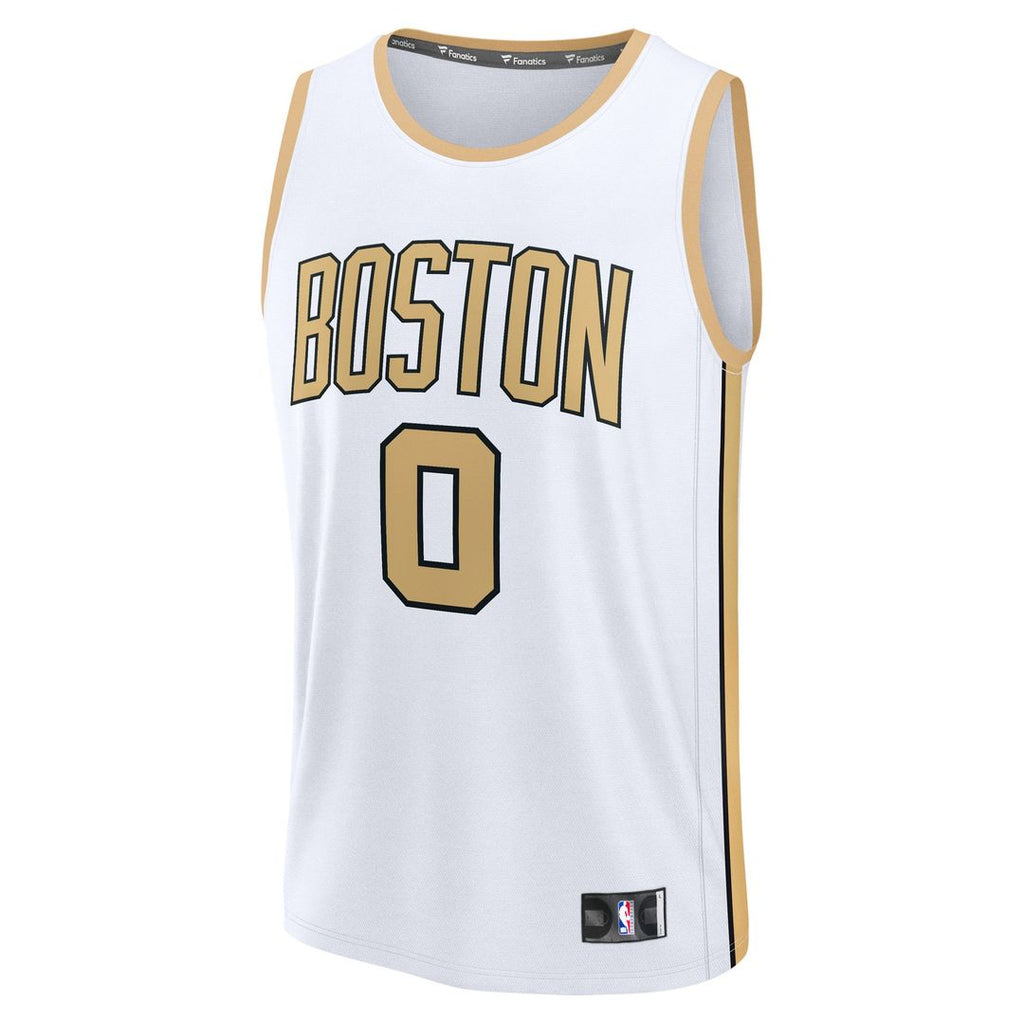 Boston Celtics Jayson Tatum Fanatics Youth 2025/26 City Edition Fast Break Jersey - White